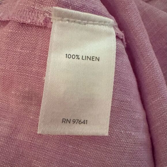 J. Jill Love Linen Popover Tunic in Lilac Size XS Petite - Picture 5 of 9